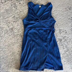 Elegant Blue Sleeveless Dress